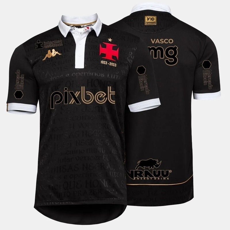 Camisa kappa Vasco 23/24 Camisas Negras” todos patrocinadores