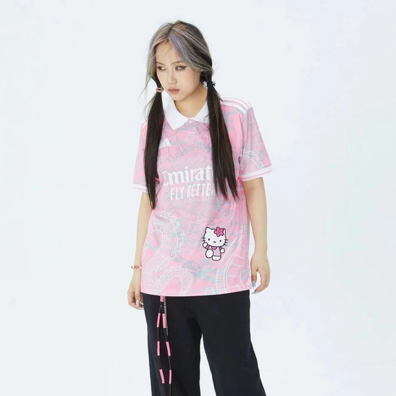Camisa Real Madrid Hello Kitty 24/25 Torcedor Adidas - Rosa